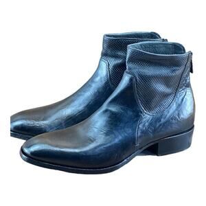 JO GHOST Brown Leather Boots SIDE ZIP US Made In Itália Size 42 EU|9